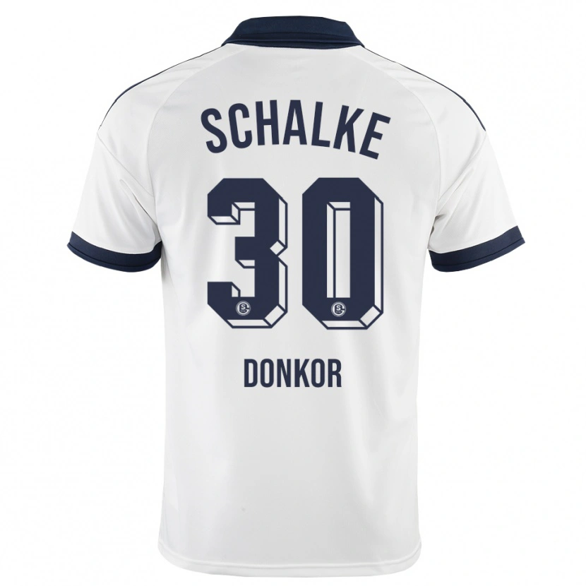 Danxen Mujer Camiseta Anton Donkor #30 Negro Blanco 2ª Equipación 2026/27 La Camisa