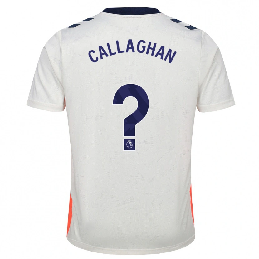 Danxen Mujer Camiseta Charlie Callaghan #0 Blanco Naranja Azul Real 2ª Equipación 2026/27 La Camisa