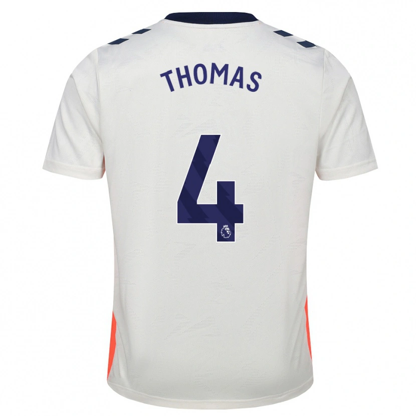 Danxen Mujer Camiseta Bobby Thomas #4 Blanco Naranja Azul Real 2ª Equipación 2026/27 La Camisa