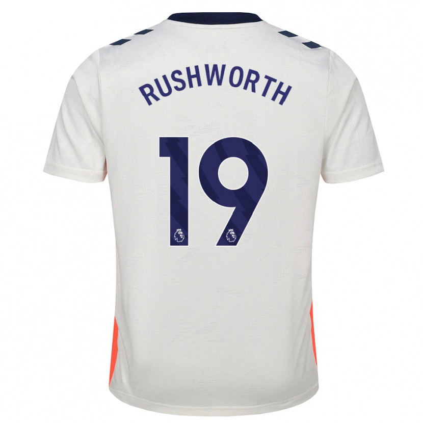 Danxen Mujer Camiseta Carl Rushworth #19 Blanco Naranja Azul Real 2ª Equipación 2026/27 La Camisa