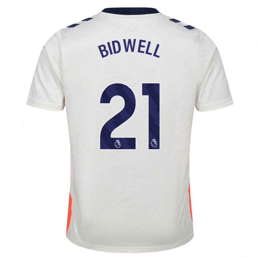 Danxen Mujer Camiseta Jake Bidwell #21 Blanco Naranja Azul Real 2ª Equipación 2026/27 La Camisa
