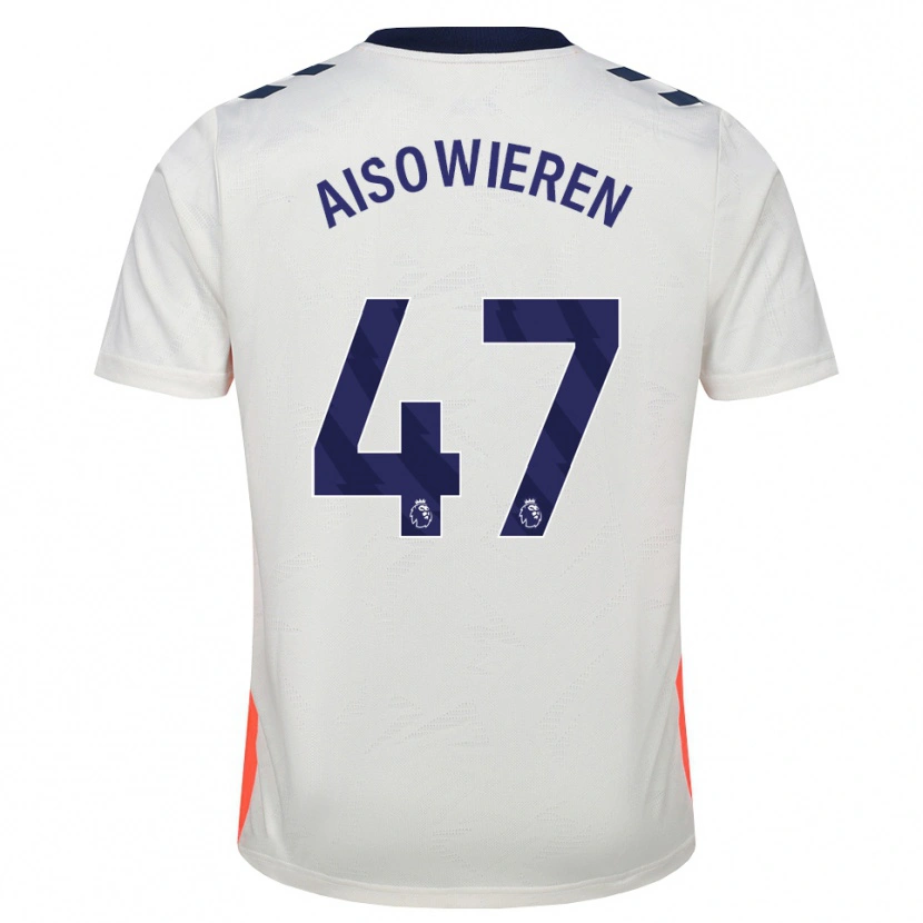Danxen Mujer Camiseta Evan Eghosa Aisowieren #47 Blanco Naranja Azul Real 2ª Equipación 2026/27 La Camisa