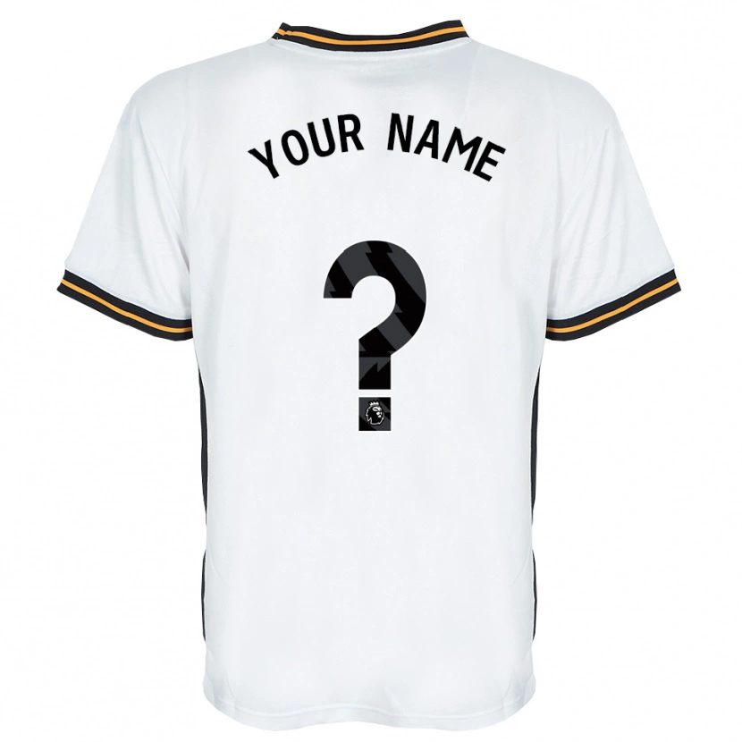 Danxen Mujer Camiseta Su Nombre #0 Blanco Naranja Negro 2ª Equipación 2026/27 La Camisa
