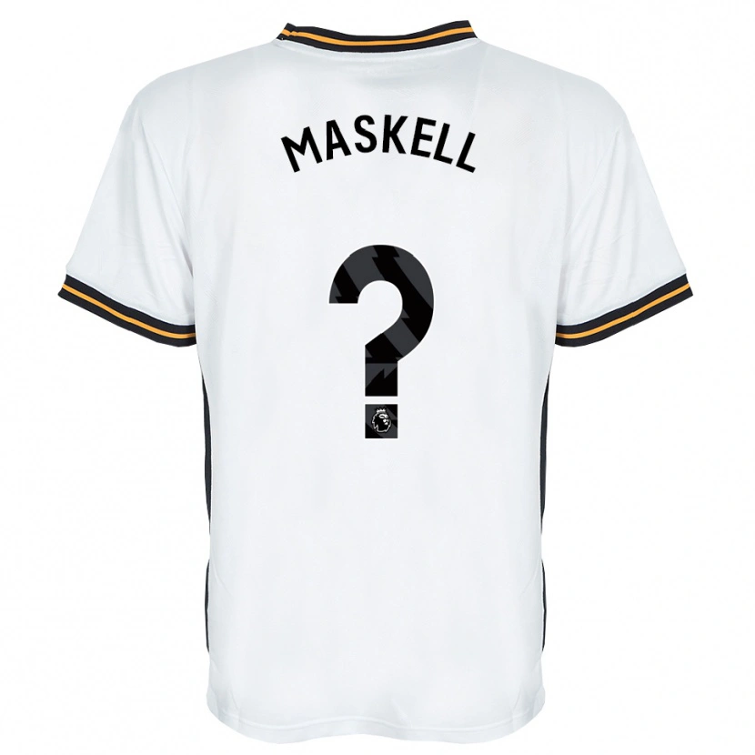 Danxen Mujer Camiseta Alfie Maskell #0 Blanco Naranja Negro 2ª Equipación 2026/27 La Camisa