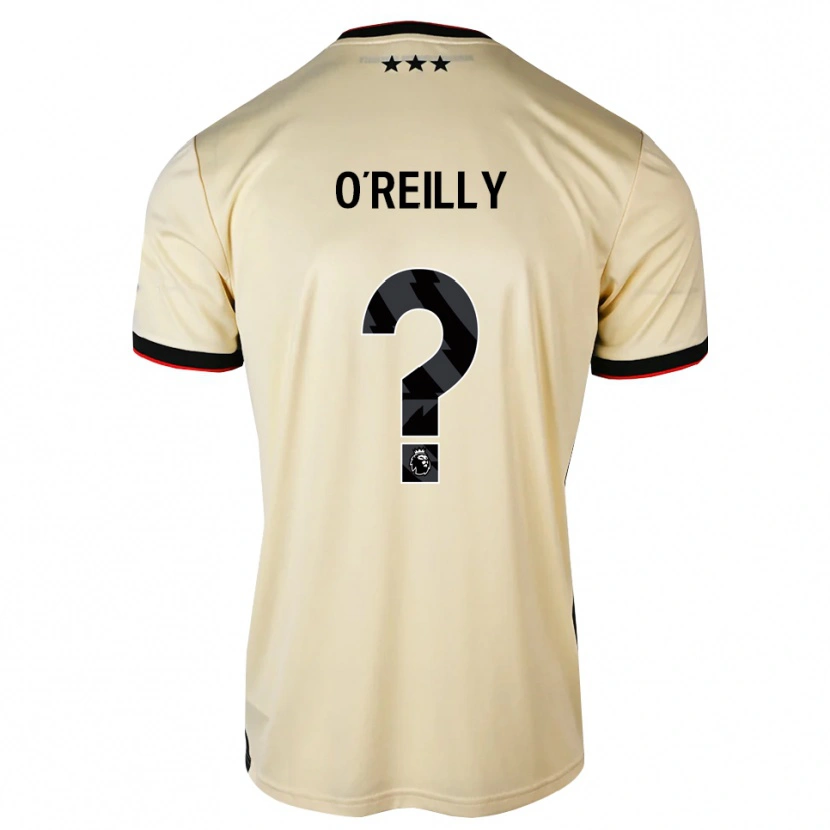 Danxen Mujer Camiseta Connor O'reilly #0 Lemonchiffon Negro Rojo 2ª Equipación 2026/27 La Camisa