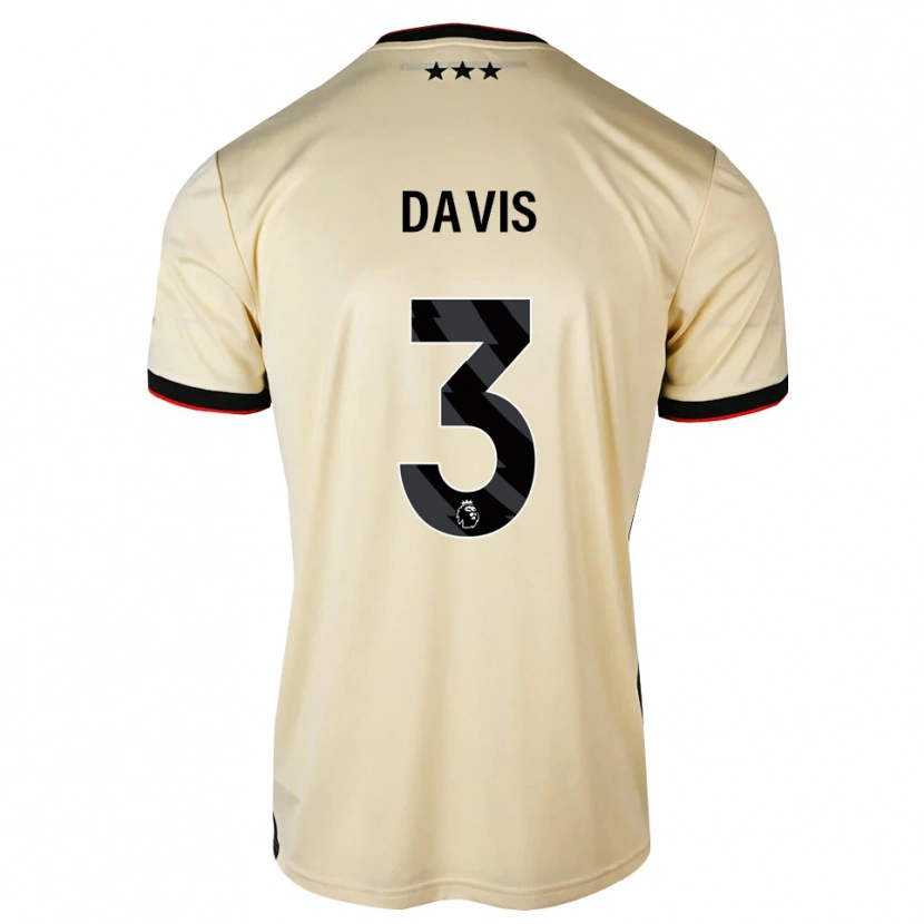 Danxen Mujer Camiseta Leif Davis #3 Lemonchiffon Negro Rojo 2ª Equipación 2026/27 La Camisa