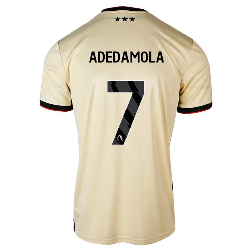 Danxen Mujer Camiseta Joel Adedamola #7 Lemonchiffon Negro Rojo 2ª Equipación 2026/27 La Camisa