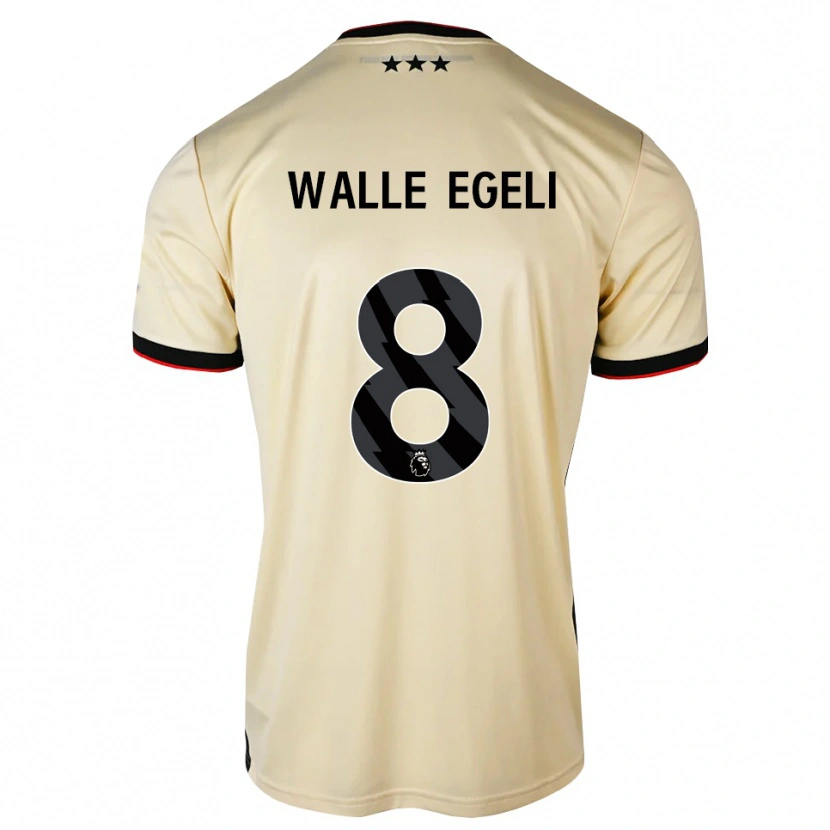 Danxen Mujer Camiseta Sindre Walle Egeli #8 Lemonchiffon Negro Rojo 2ª Equipación 2026/27 La Camisa