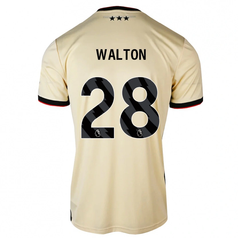 Danxen Mujer Camiseta Christian Walton #28 Lemonchiffon Negro Rojo 2ª Equipación 2026/27 La Camisa