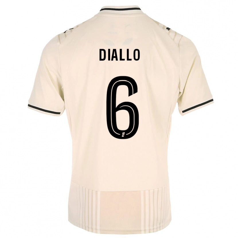 Danxen Mujer Camiseta Amadou Diallo #6 Encaje Antiguo Negro Blanco Antique 2ª Equipación 2026/27 La Camisa