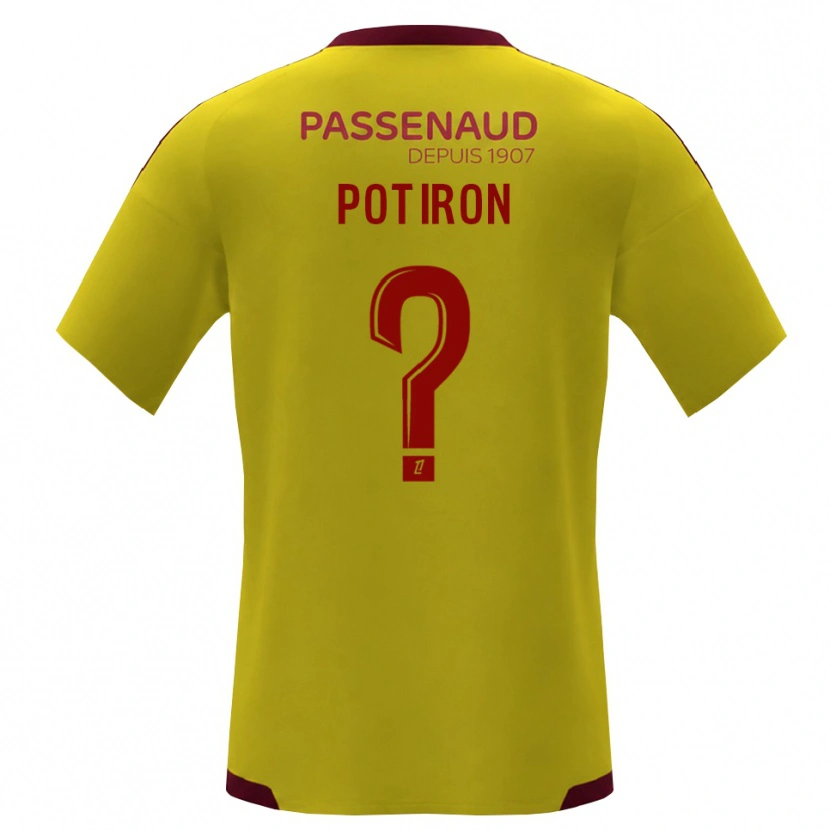 Danxen Mujer Camiseta Adrien Potiron #0 Amarillo Rojo Verde 2ª Equipación 2026/27 La Camisa