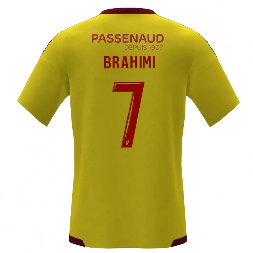 Danxen Mujer Camiseta Billal Brahimi #7 Amarillo Rojo Verde 2ª Equipación 2026/27 La Camisa