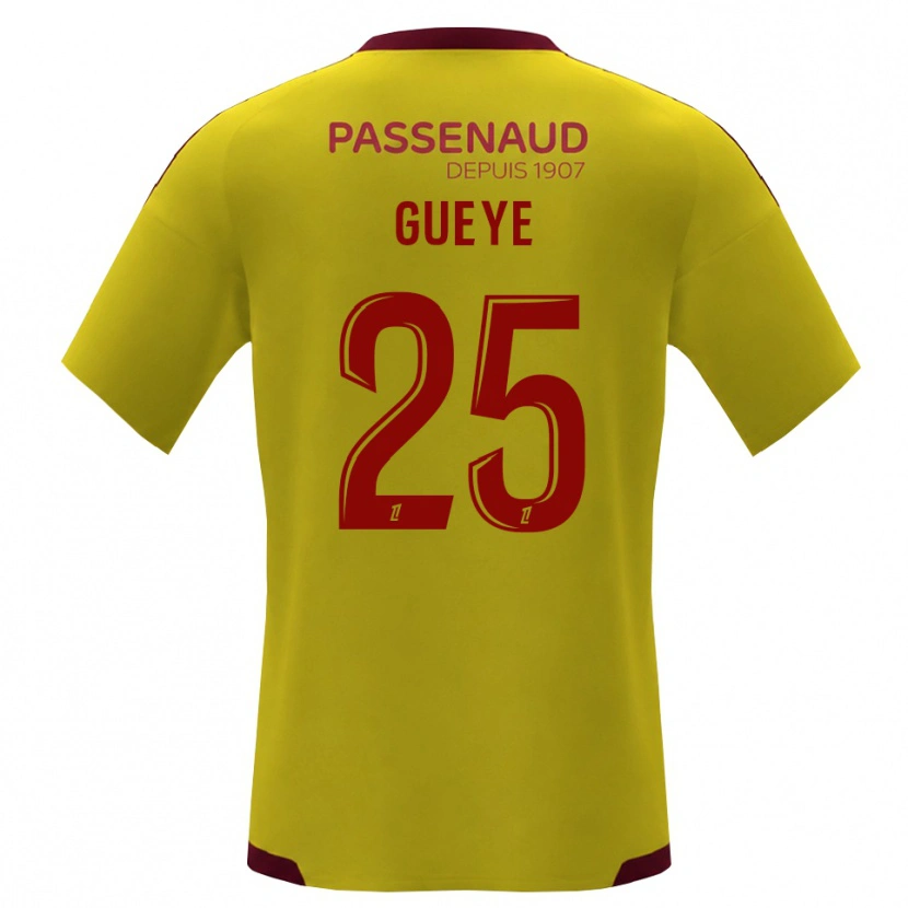 Danxen Mujer Camiseta Dame Gueye #25 Amarillo Rojo Verde 2ª Equipación 2026/27 La Camisa