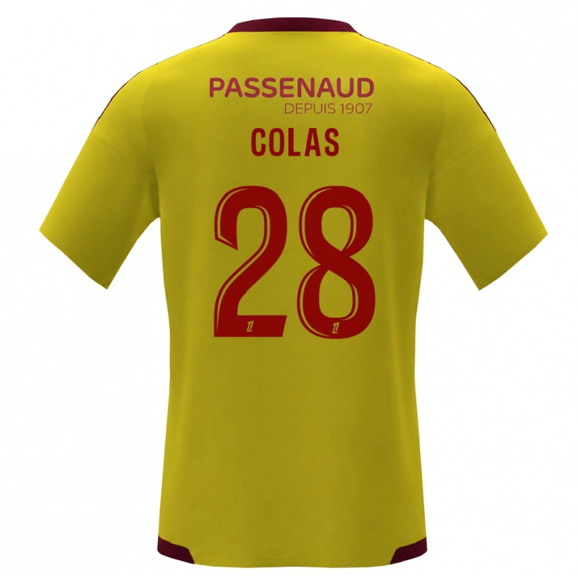 Danxen Mujer Camiseta Erwan Colas #28 Amarillo Rojo Verde 2ª Equipación 2026/27 La Camisa