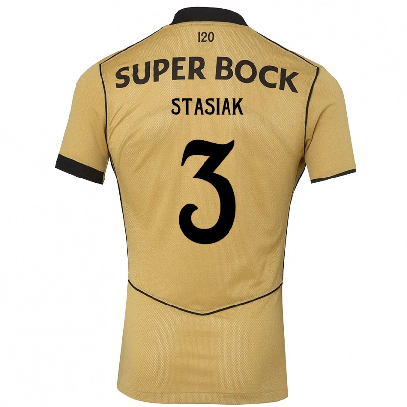 Danxen Mujer Camiseta Jakub Stasiak #3 Goldenrod Negro 2ª Equipación 2026/27 La Camisa