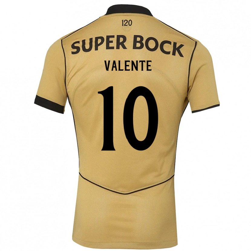 Danxen Mujer Camiseta João Valente #10 Goldenrod Negro 2ª Equipación 2026/27 La Camisa