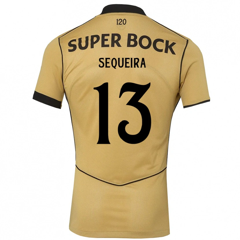 Danxen Mujer Camiseta Edgar Sequeira #13 Goldenrod Negro 2ª Equipación 2026/27 La Camisa