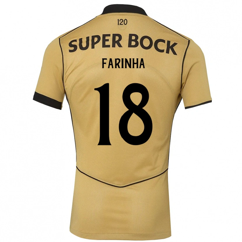 Danxen Mujer Camiseta Diego Farinha #18 Goldenrod Negro 2ª Equipación 2026/27 La Camisa