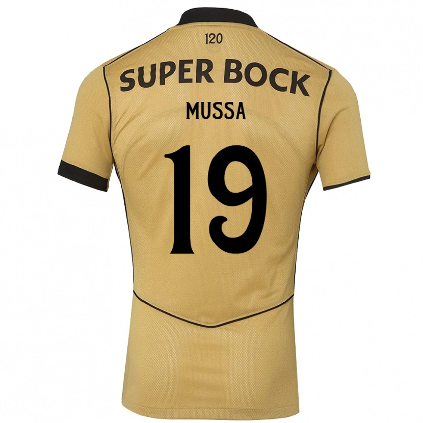 Danxen Mujer Camiseta Aladje Mussa #19 Goldenrod Negro 2ª Equipación 2026/27 La Camisa