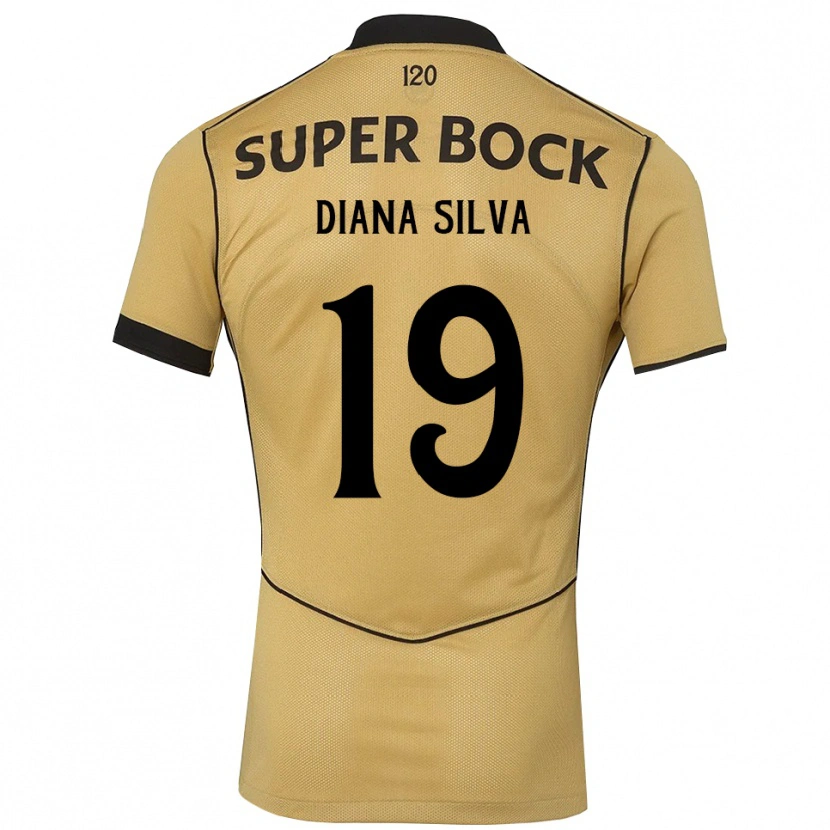 Danxen Mujer Camiseta Diana Micaela Abreu De Sousa E Silva #19 Goldenrod Negro 2ª Equipación 2026/27 La Camisa