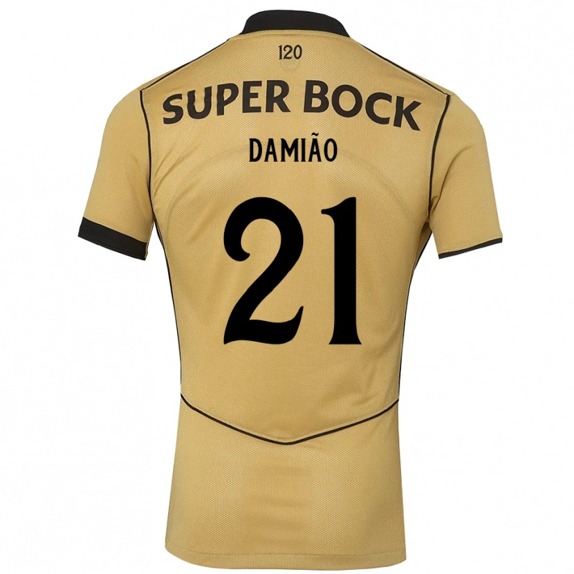 Danxen Mujer Camiseta Leonardo Damião #21 Goldenrod Negro 2ª Equipación 2026/27 La Camisa