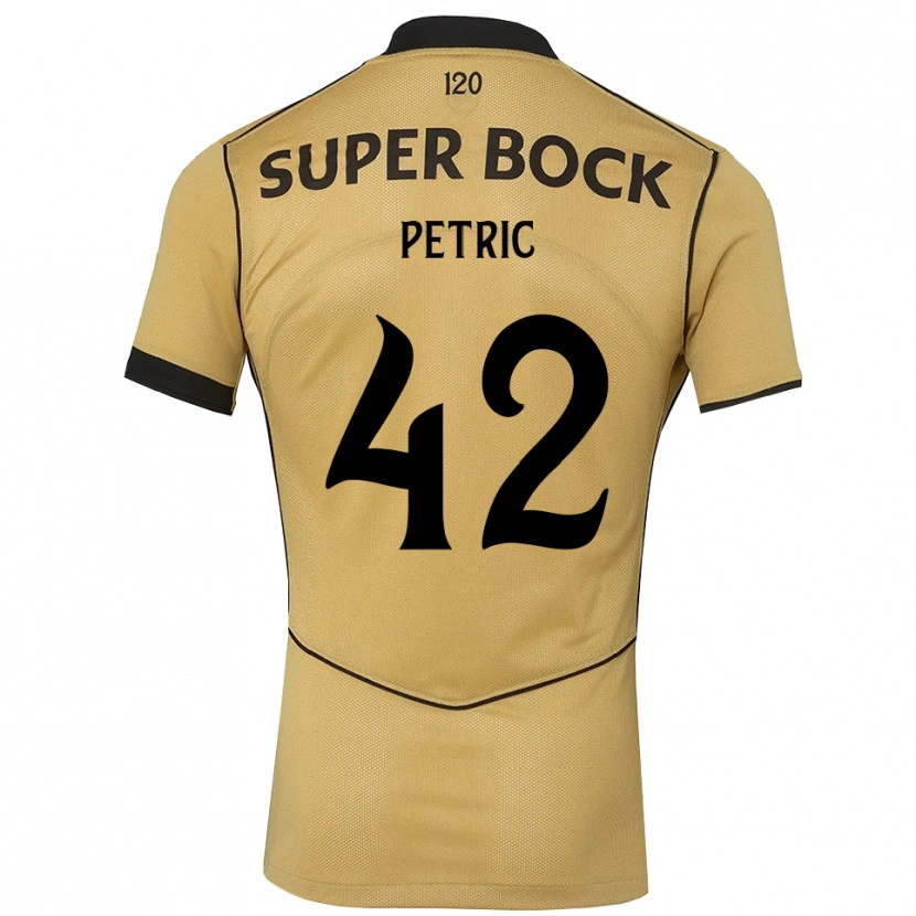 Danxen Mujer Camiseta Luka Petric #42 Goldenrod Negro 2ª Equipación 2026/27 La Camisa