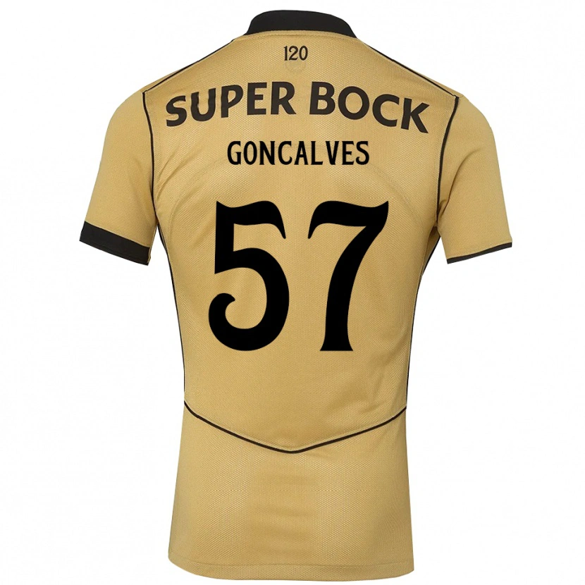 Danxen Mujer Camiseta Inês Gonçalves #57 Goldenrod Negro 2ª Equipación 2026/27 La Camisa