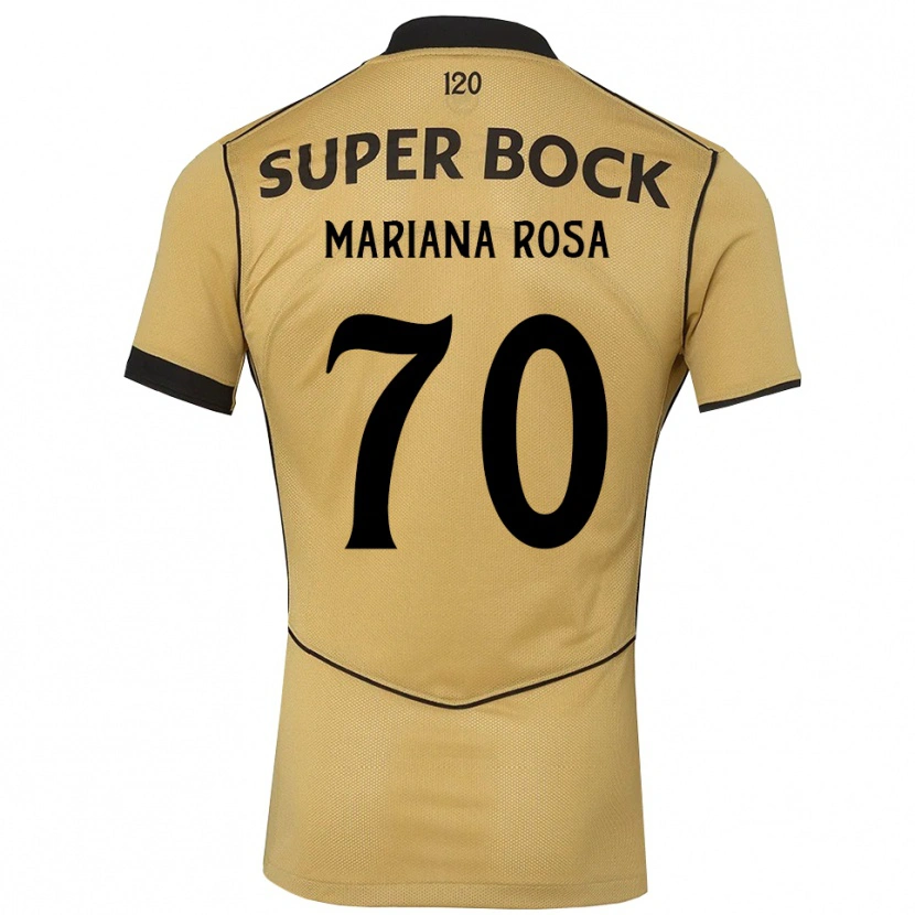 Danxen Mujer Camiseta Mariana Silva Pinto Vilaça Da Rosa #70 Goldenrod Negro 2ª Equipación 2026/27 La Camisa