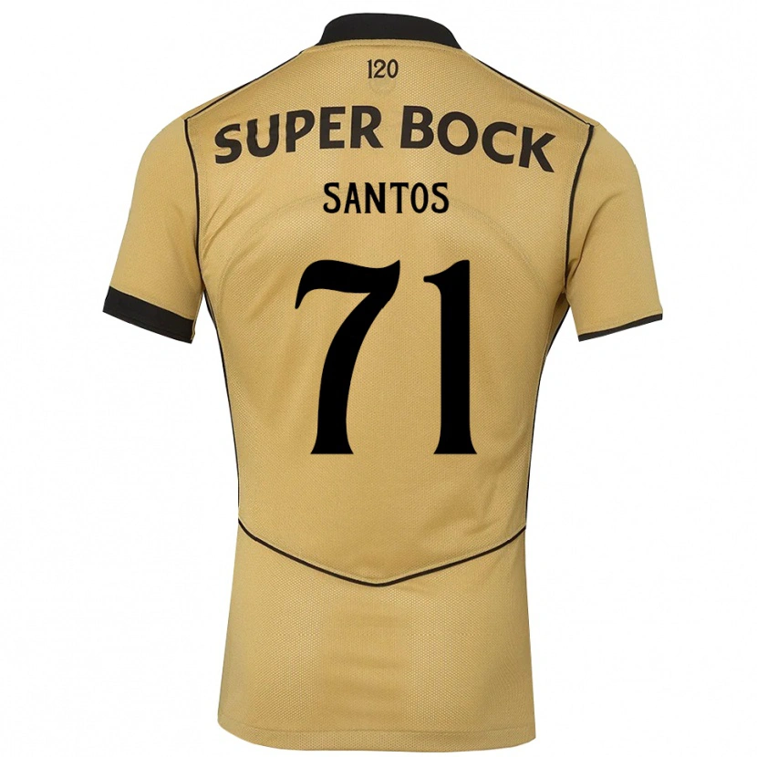 Danxen Mujer Camiseta Denilson Santos #71 Goldenrod Negro 2ª Equipación 2026/27 La Camisa