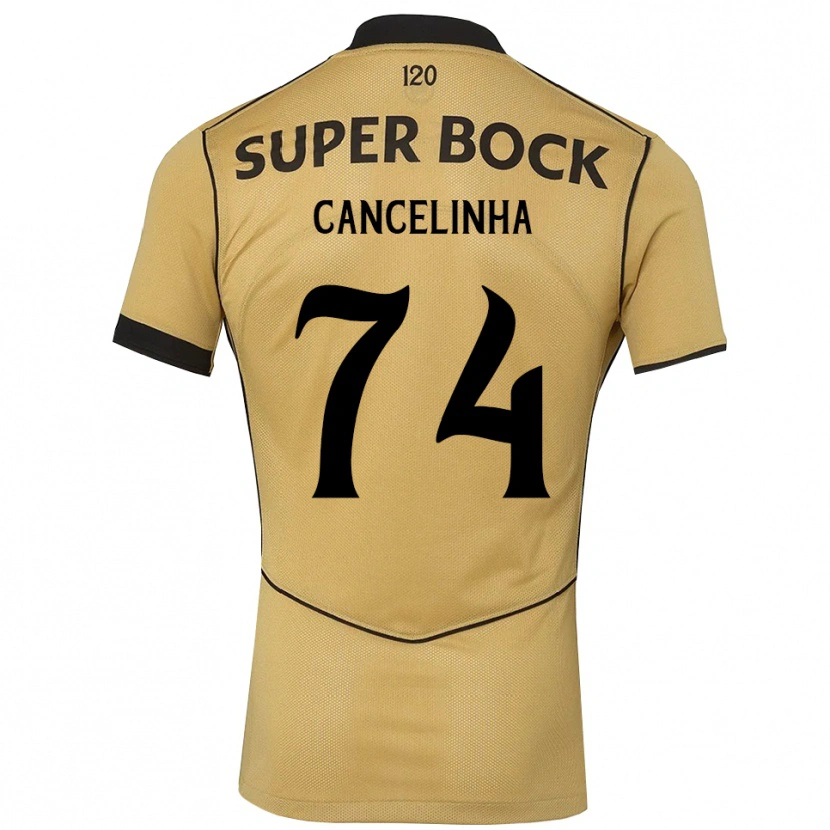 Danxen Mujer Camiseta Érica Cancelinha #74 Goldenrod Negro 2ª Equipación 2026/27 La Camisa