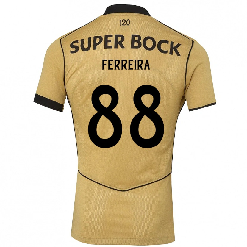 Danxen Mujer Camiseta Tiago Ferreira #88 Goldenrod Negro 2ª Equipación 2026/27 La Camisa