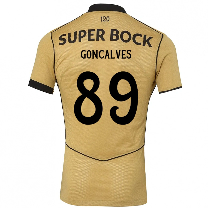 Danxen Mujer Camiseta Andre Goncalves #89 Goldenrod Negro 2ª Equipación 2026/27 La Camisa