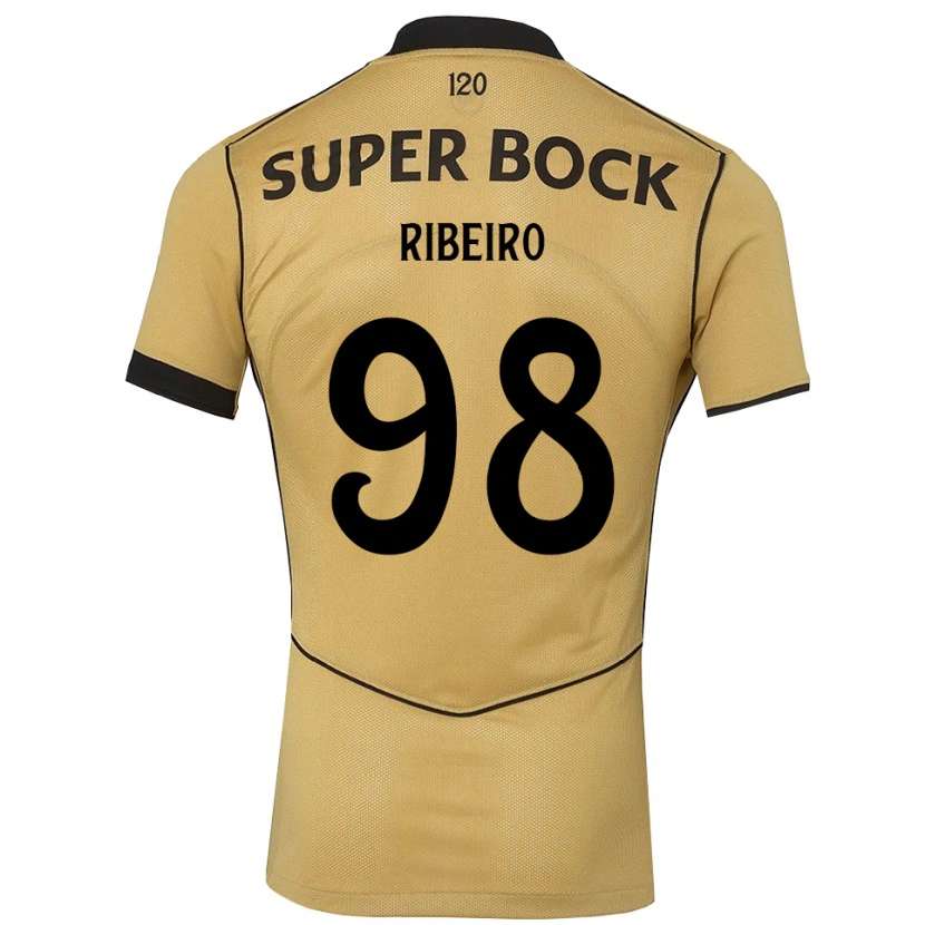 Danxen Mujer Camiseta Martim Ribeiro #98 Goldenrod Negro 2ª Equipación 2026/27 La Camisa