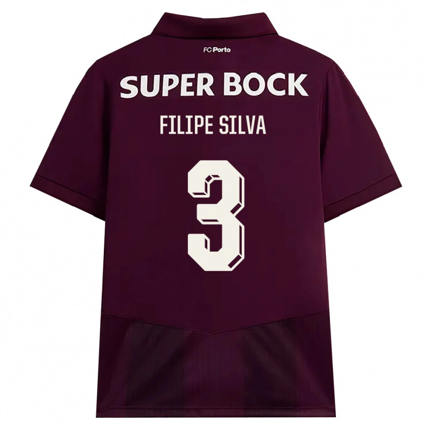 Danxen Mujer Camiseta Filipe Silva #3 Blanco Borgoña Blanco 2ª Equipación 2026/27 La Camisa