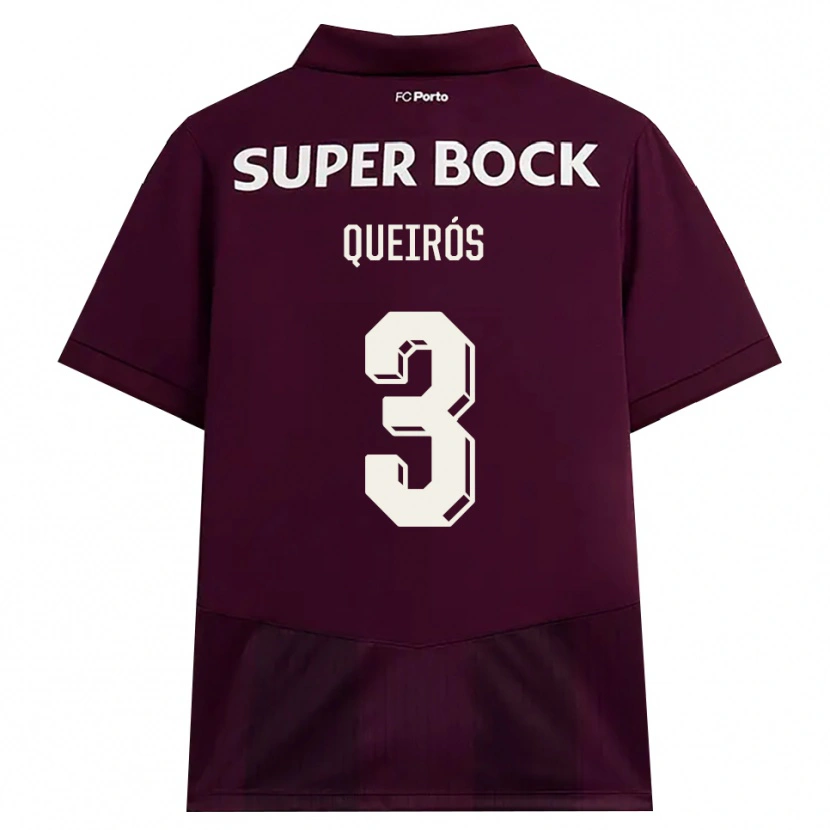 Danxen Mujer Camiseta Mariana Queirós #3 Blanco Borgoña Blanco 2ª Equipación 2026/27 La Camisa