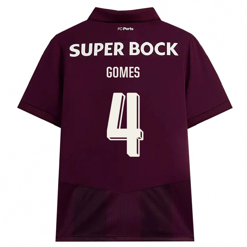 Danxen Mujer Camiseta Salvador Gomes #4 Blanco Borgoña Blanco 2ª Equipación 2026/27 La Camisa