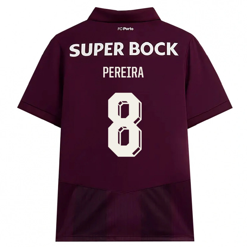 Danxen Mujer Camiseta Catarina Pereira #8 Blanco Borgoña Blanco 2ª Equipación 2026/27 La Camisa