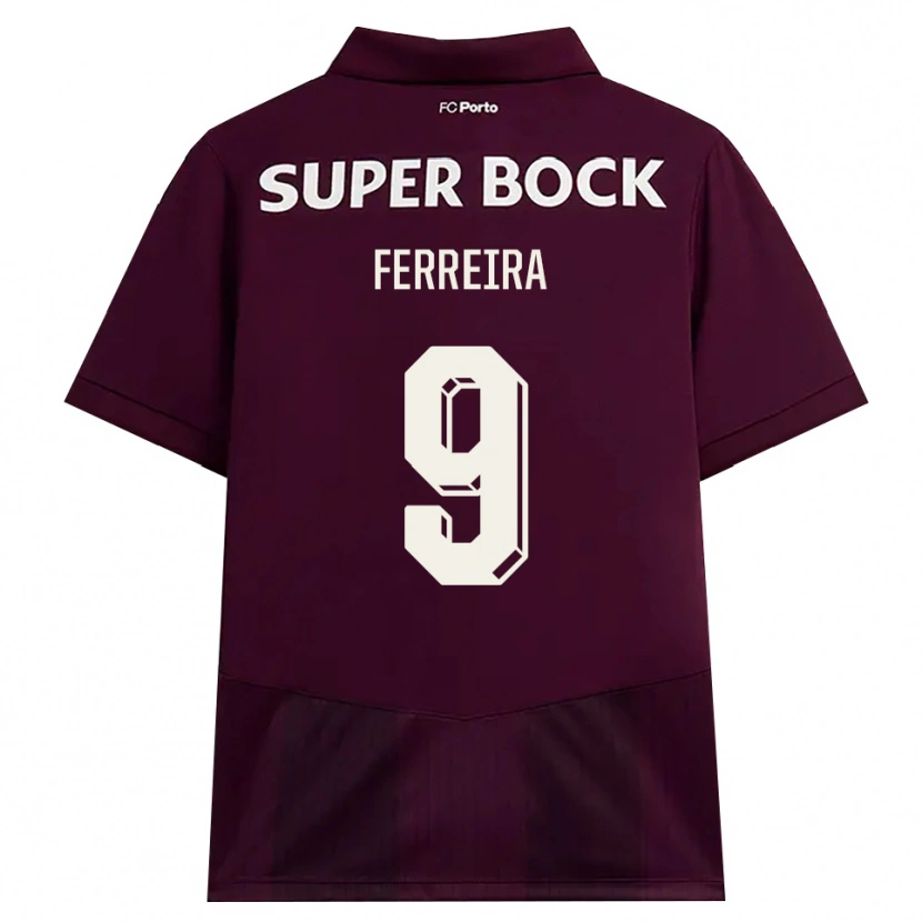 Danxen Mujer Camiseta Cristina Ferreira #9 Blanco Borgoña Blanco 2ª Equipación 2026/27 La Camisa
