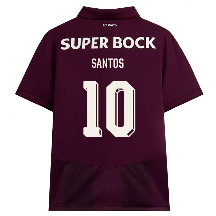 Danxen Mujer Camiseta Gonçalo Santos #10 Blanco Borgoña Blanco 2ª Equipación 2026/27 La Camisa