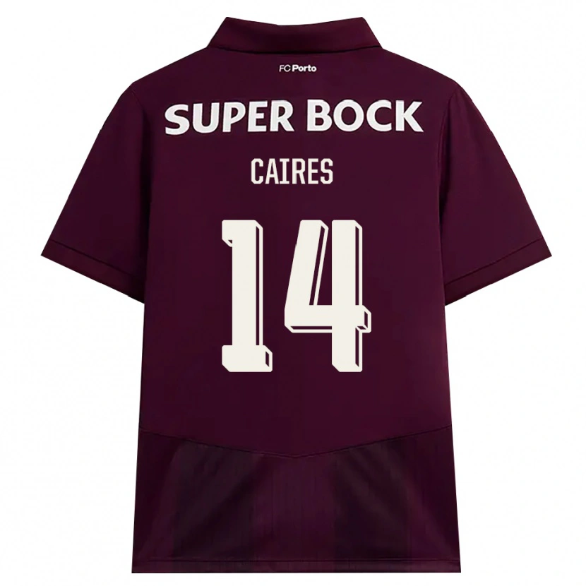 Danxen Mujer Camiseta Tiago Caires #14 Blanco Borgoña Blanco 2ª Equipación 2026/27 La Camisa