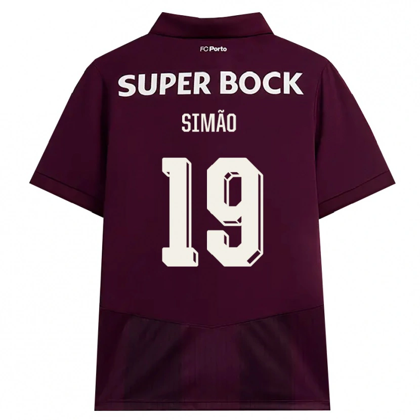 Danxen Mujer Camiseta Martim Simão #19 Blanco Borgoña Blanco 2ª Equipación 2026/27 La Camisa