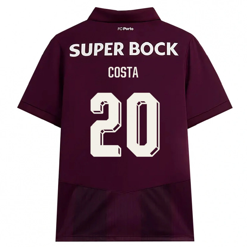 Danxen Mujer Camiseta Alberto Costa #20 Blanco Borgoña Blanco 2ª Equipación 2026/27 La Camisa
