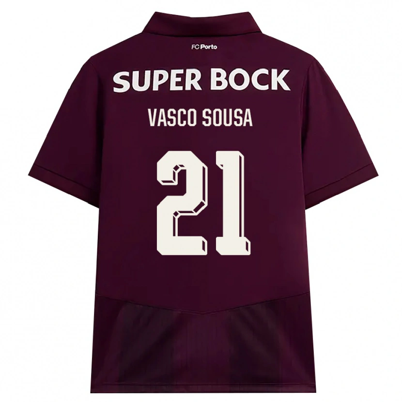 Danxen Mujer Camiseta Vasco Sousa #21 Blanco Borgoña Blanco 2ª Equipación 2026/27 La Camisa