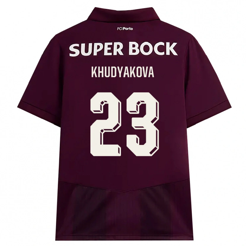 Danxen Mujer Camiseta Verónica Khudyakova #23 Blanco Borgoña Blanco 2ª Equipación 2026/27 La Camisa