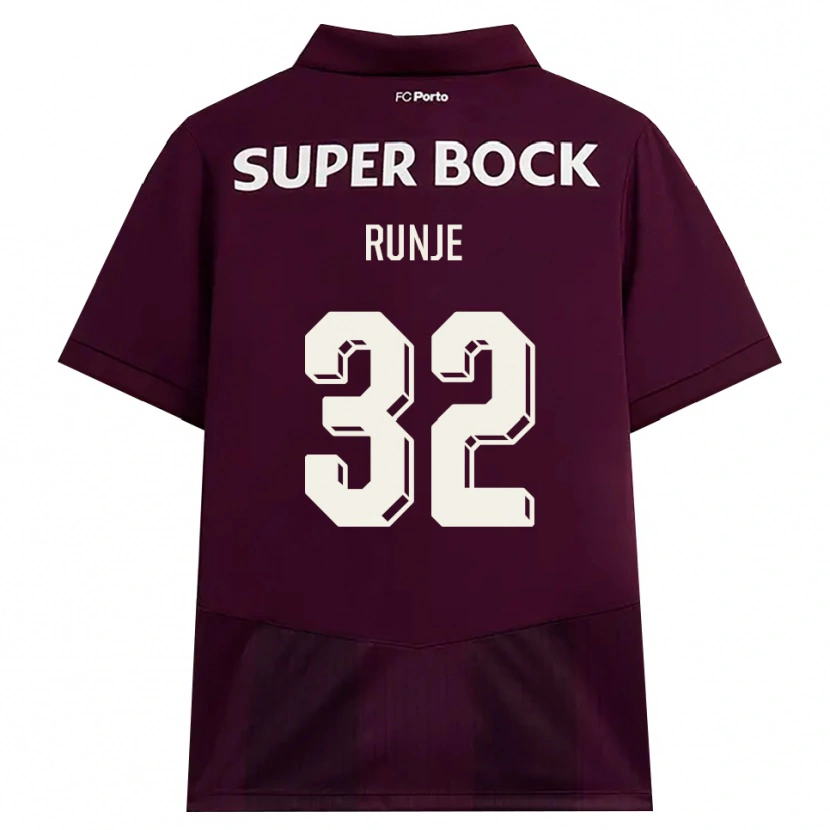 Danxen Mujer Camiseta Roko Runje #32 Blanco Borgoña Blanco 2ª Equipación 2026/27 La Camisa