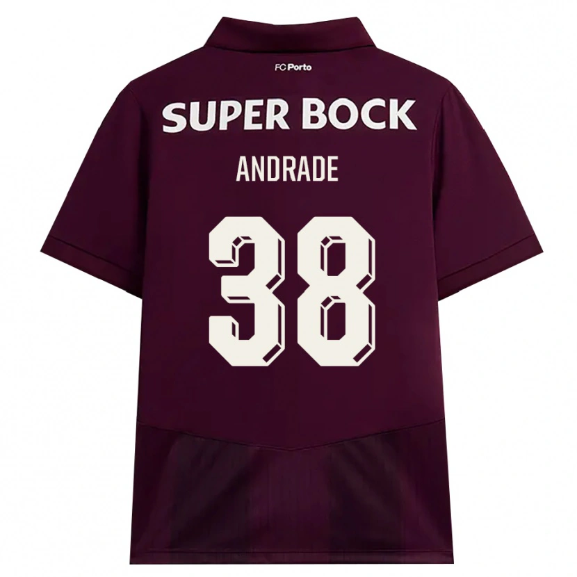 Danxen Mujer Camiseta Fernando Andrade #38 Blanco Borgoña Blanco 2ª Equipación 2026/27 La Camisa