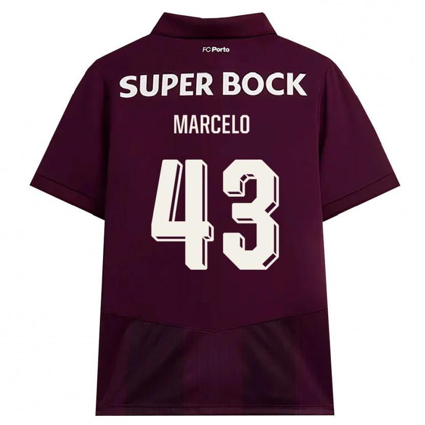 Danxen Mujer Camiseta Joao Marcelo #43 Blanco Borgoña Blanco 2ª Equipación 2026/27 La Camisa