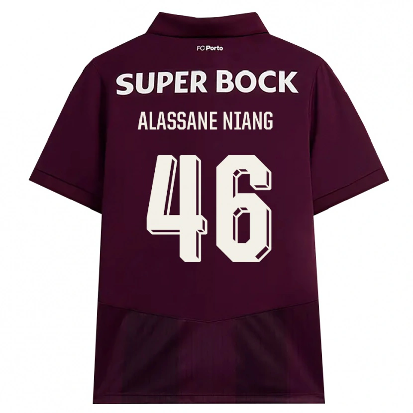 Danxen Mujer Camiseta Mame Alassane Niang #46 Blanco Borgoña Blanco 2ª Equipación 2026/27 La Camisa