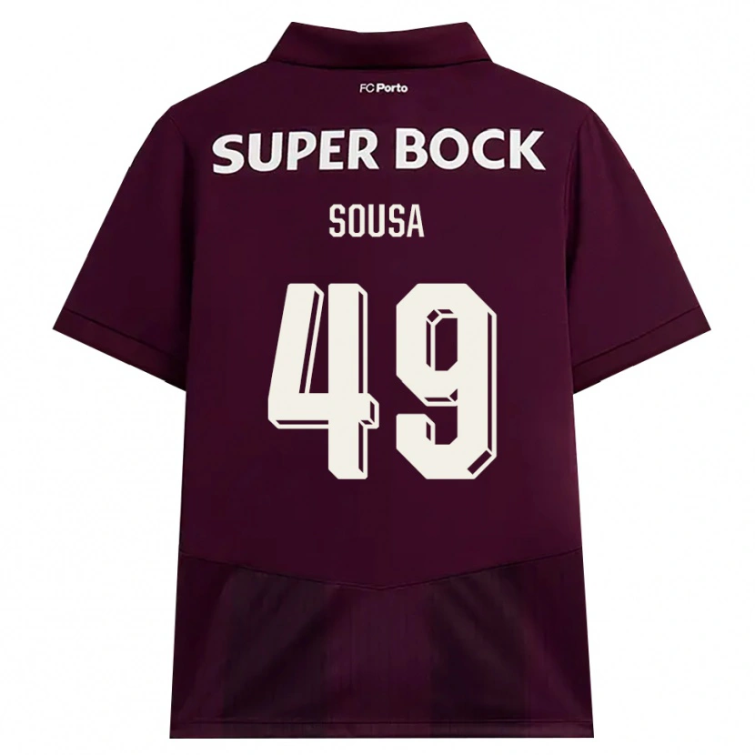 Danxen Mujer Camiseta Gonçalo Sousa #49 Blanco Borgoña Blanco 2ª Equipación 2026/27 La Camisa
