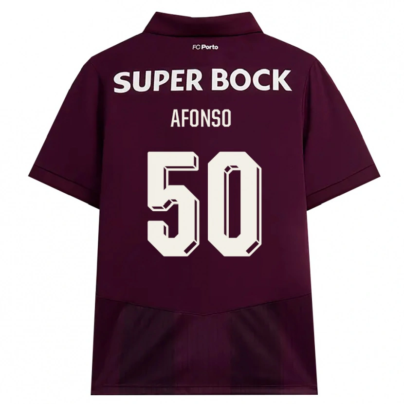 Danxen Mujer Camiseta João Afonso #50 Blanco Borgoña Blanco 2ª Equipación 2026/27 La Camisa